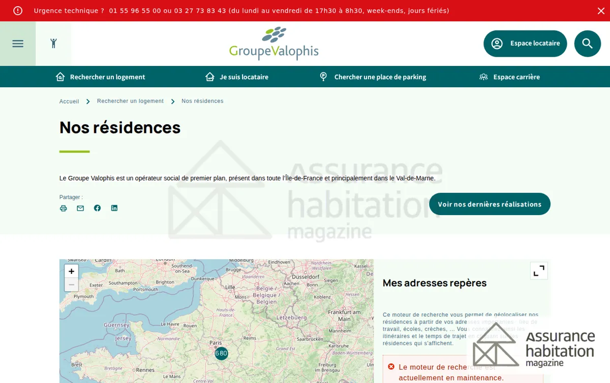 Capture : Nos résidences | Groupe Valophis